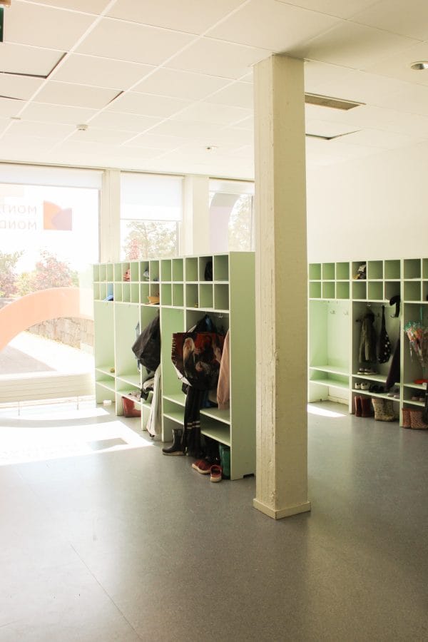 Kapprummet på Montessori Mondial Lidingö.