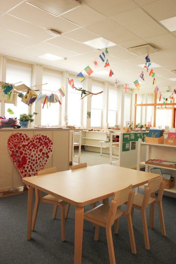 Klassrum på Montessori Mondial Lidingö.